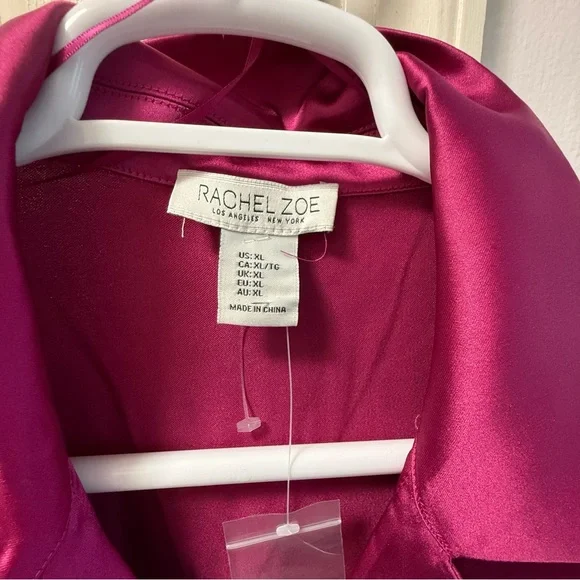 Rachel Zoe Multicolored Cap Sleeve Button Down Shirt - Picture 3 of 4